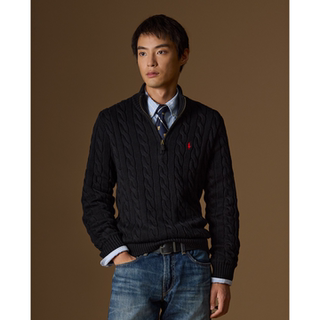 Ralph Lauren/拉夫劳伦男装 经典款棉四分之一拉链针织衫RL14028