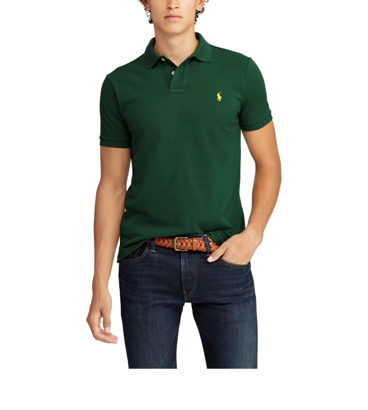 Áo thun polo Ralph Lauren nam 2019 mùa xuân phiên bản mỏng tùy chỉnh lưới áo sơ mi RL10921 - Polo