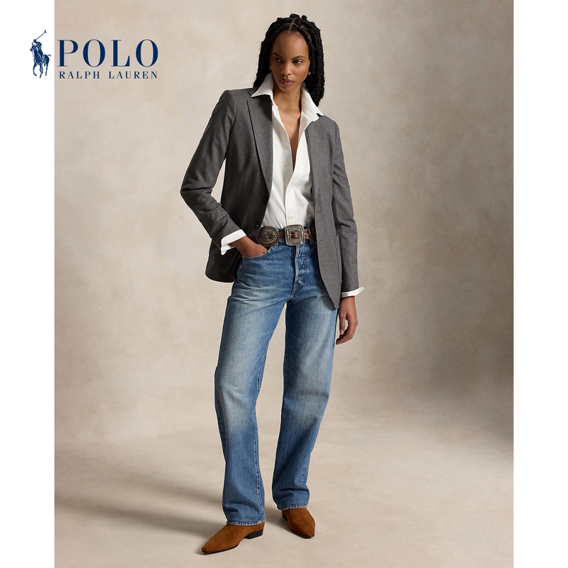 Ralph Lauren/Ralph Lauren Women's Classic Cotton High-Waisted Loose Straight Jeans Rl27287 Ralph Lauren/Ralph Lauren Women's Classic Cotton High-Waisted Loose Straight Jeans Rl27287