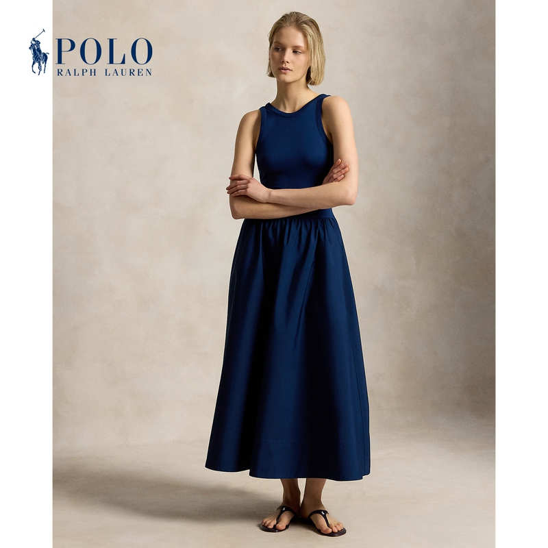 Ralph Lauren/Ralph Lauren Women's Clothing 26 Early Autumn Roman Fabric Sleeveless Dress Rl28155
