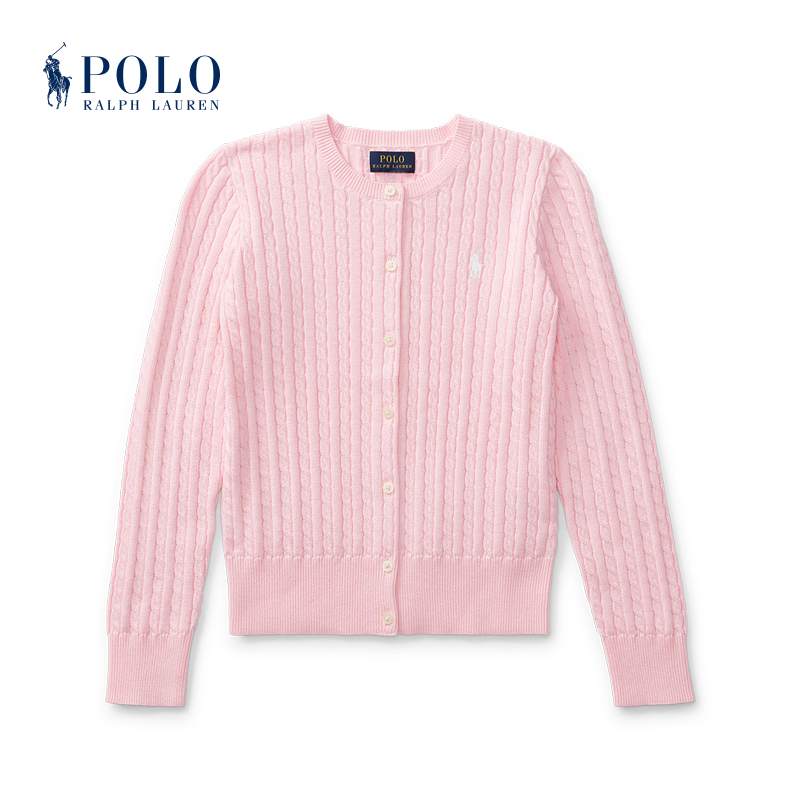 Ralph Lauren Rav Lauren Girls Classic Mini Twisted Knit Cardiovert RL32844-Taobao