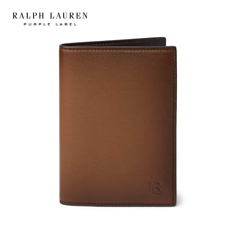 PURPLE LABEL male fit 2022 spring polished leather passport holder RL51778