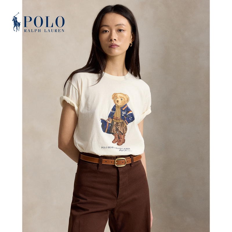 Ralph Lauren/Ralph Lauren Women's Clothing 26 Fall Polo Bear Cotton Jersey T-Shirt Rl28362