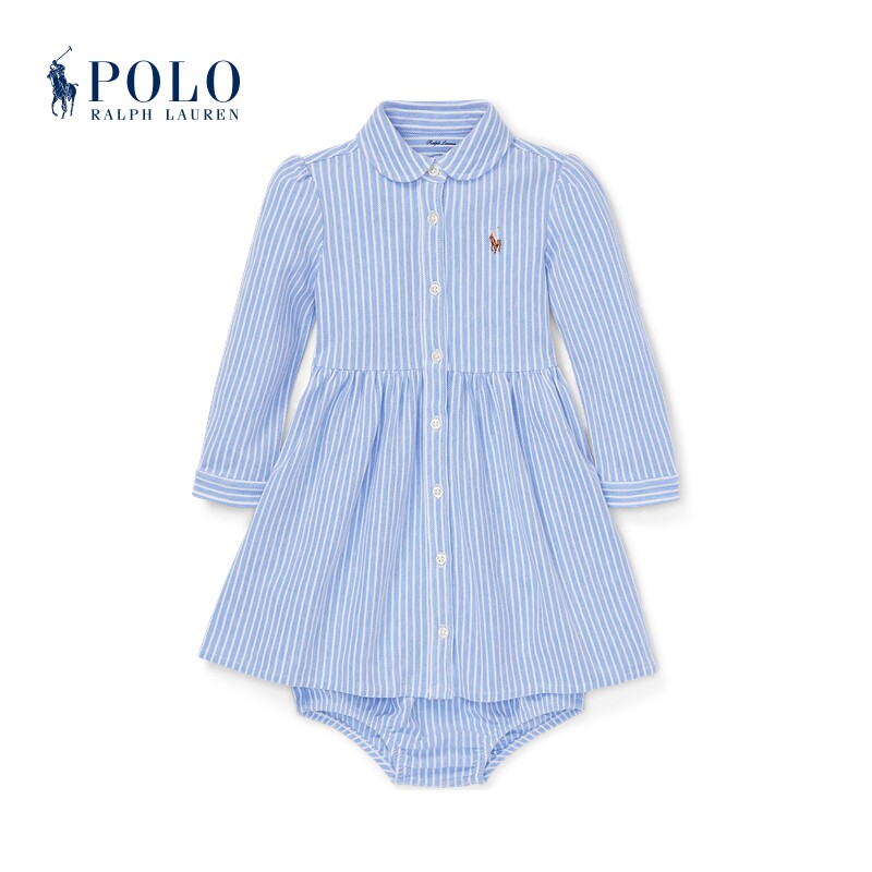 Ralph Lauren Ralph Lauren Baby Girl Classic Striped Mesh Oxford Dress RL30784