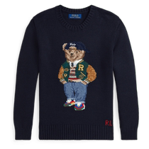Ralph Lauren Boys Fall 24 Polo Bear crew neck sweater RL42028