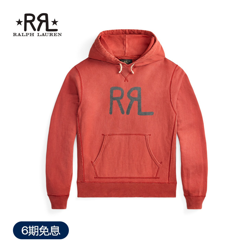 Rrl Men's Classic Double Rl Ranch Logo Cotton Hoodie Rl95598