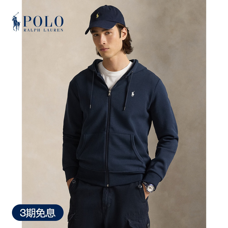 Ralph Lauren/Ralph Lauren Men's Classic Double-Sided Knit Full-Zip Hoodie Rl15980