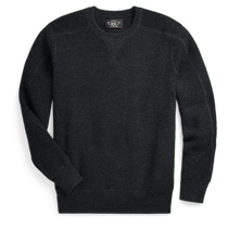 RRL Mens Fall 24 Waffle Round Neck Sweater RL93740