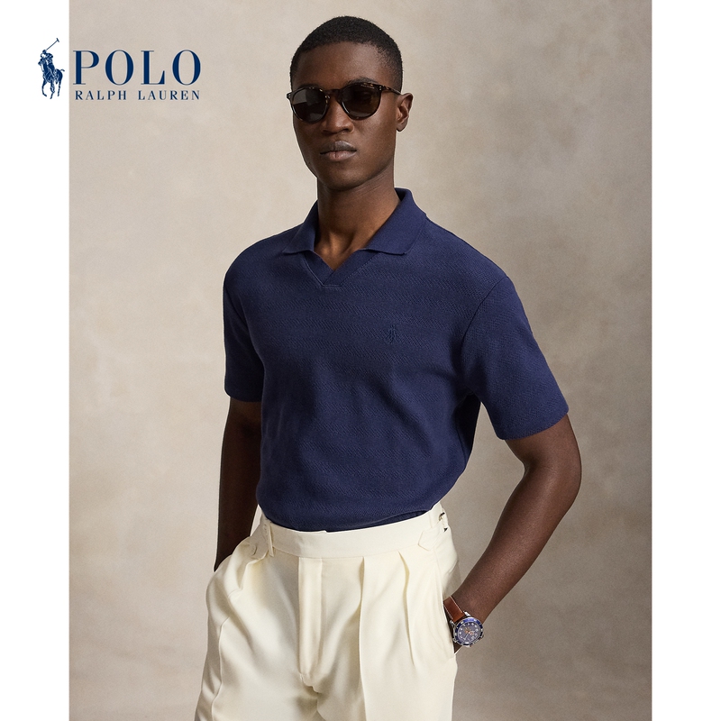 Ralph Lauren/Ralph Lauren Men's 26Th Autumn Mesh Ribbed Cotton Polo Shirt Rl101305 Ralph Lauren/Ralph Lauren Men's 26Th Autumn Mesh Ribbed Cotton Polo Shirt Rl101305