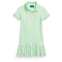 Ralph Lauren Girls 24 Spring Polo Pony Checkered Polo Dress RL41417