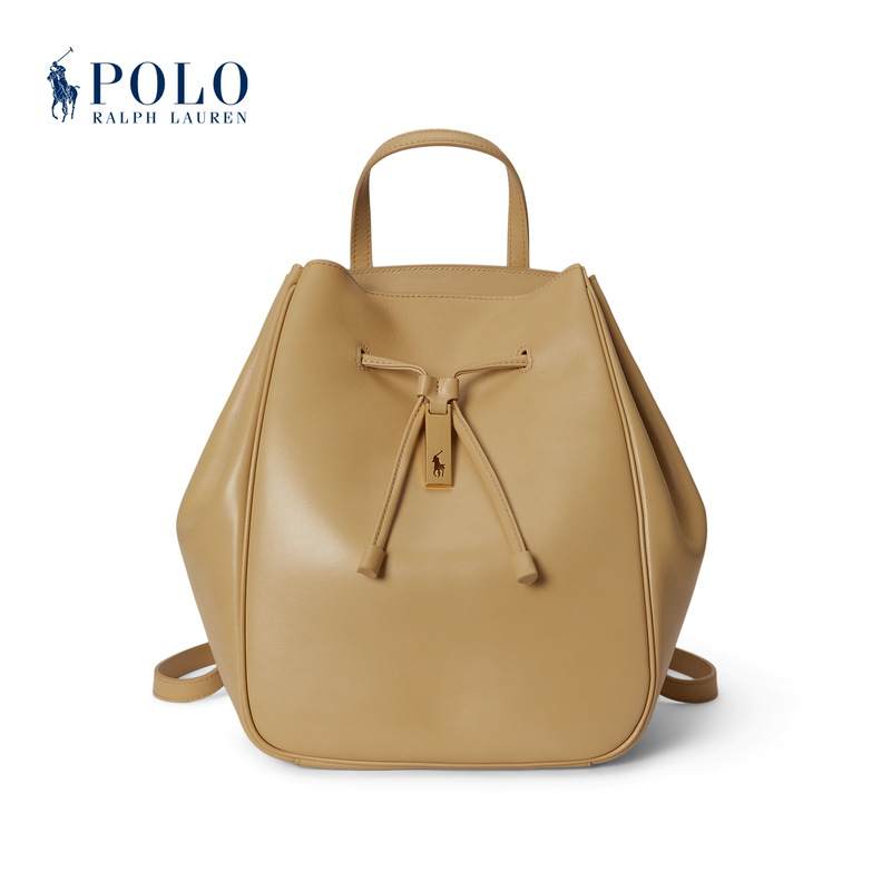 【Polo Id】Ralph Lauren/Ralph Lauren Women's 26 Spring Leather Drawstring Backpack Rl54206