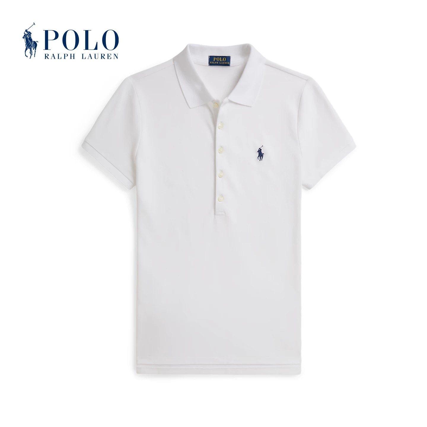 Ralph lauren, classic fitted elastic polo, cut