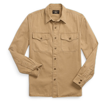 RRL Mens Fall 24 twill cotton work shirt RL93833