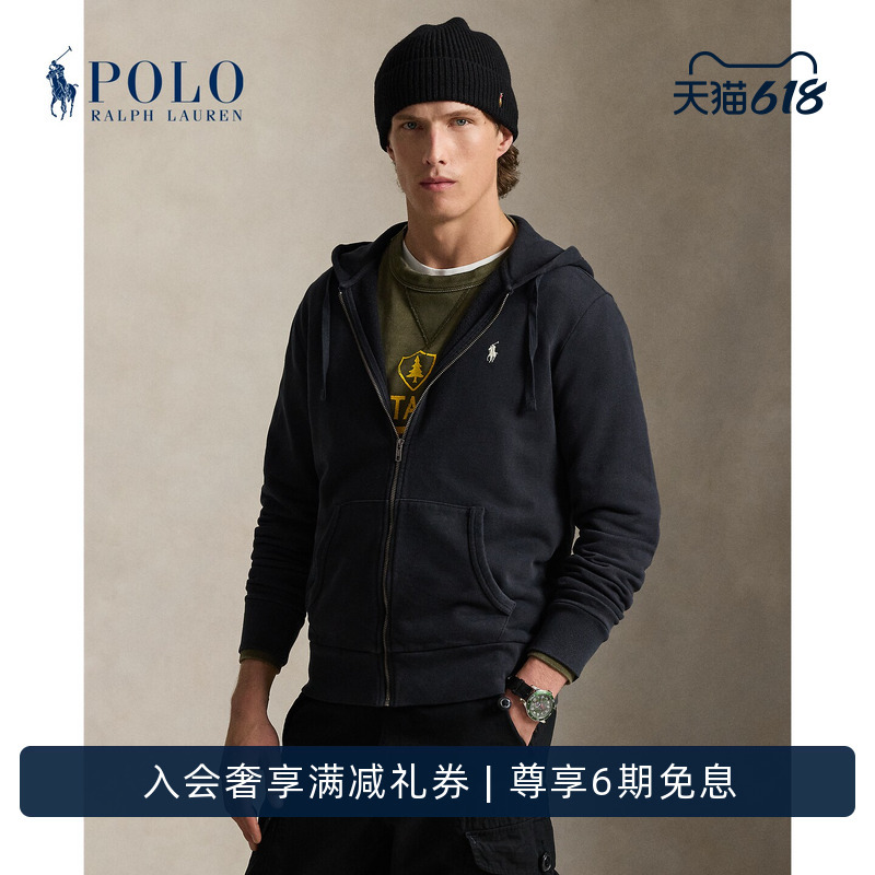 Ralph Lauren/Ralph Lauren Unisex Classic Full-Zip Cotton Hoodie Rl100624 Ralph Lauren/Ralph Lauren Unisex Classic Full-Zip Cotton Hoodie Rl100624