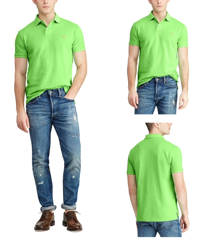 Áo thun polo Ralph Lauren nam 2019 mùa xuân phiên bản mỏng tùy chỉnh lưới áo sơ mi RL10921 - Polo áo polo đẹp