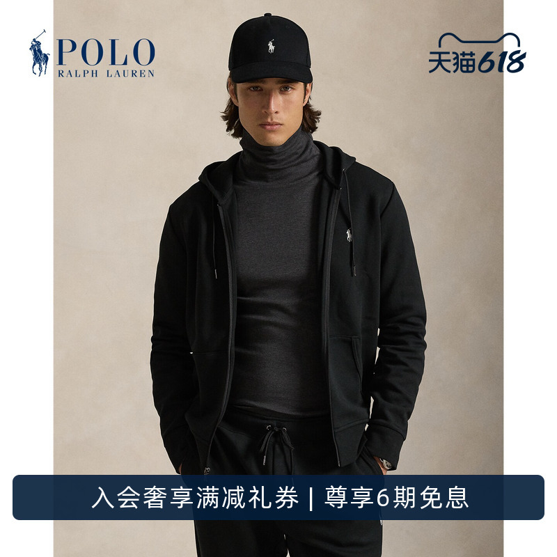 Ralph Lauren/Ralph Lauren Men's Classic Double-Sided Knit Full-Zip Hoodie Rl15979