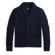 Ralph Lauren boys 24 early autumn anchor Aran cotton knitted cardigan RL41829