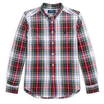 Ralph Lauren boys 24-year-old autumn plaid cotton oxford shirt RL42093