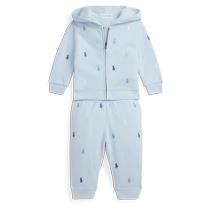 Ralph Lauren Baby & Kids Fall 24 Polo Pony Hoodie and Pants Set
