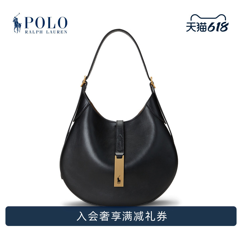 【Polo Id】Ralph Lauren/Ralph Lauren Women's Classic Small Leather Shoulder Bag