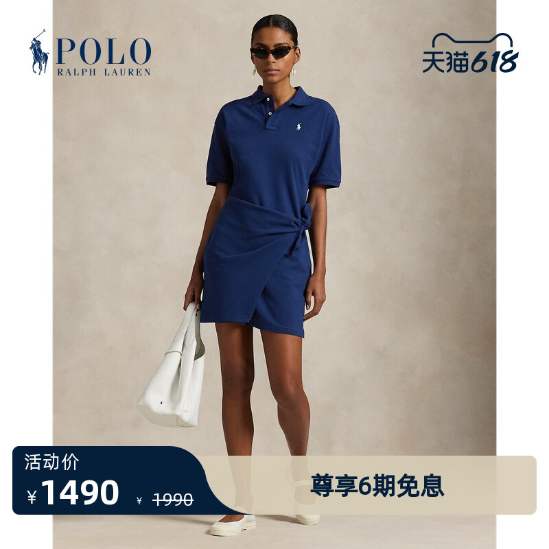 Ralph Lauren/Ralph Lauren Women's Spring 26 Pique Polo Wrap Mini Dress Ralph Lauren/Ralph Lauren Women's Spring 26 Pique Polo Wrap Mini Dress