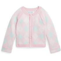 Ralph Lauren Baby Girl 24 Spring Argyle Pattern Cotton Knitted Cardigan RL41310