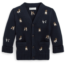 Ralph Lauren Baby 24 Spring Puppy Embroidered Cotton Knitted Cardigan RL41508