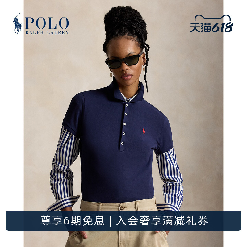 Ralph Lauren/Ralph Lauren Women's Classic Slim Fit Stretch Polo Shirt Rl28001 Ralph Lauren/Ralph Lauren Women's Classic Slim Fit Stretch Polo Shirt Rl28001