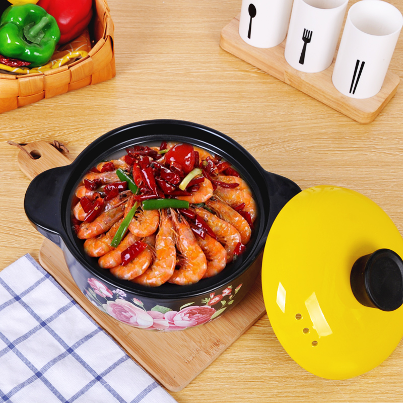 Jingdezhen ceramic pot casserole stew household fire casserole health stew pot, high - temperature soup pot soup pot gas