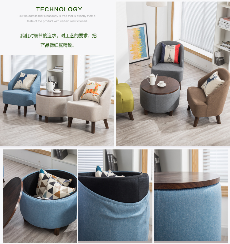 Nordic sofa vải đơn ghế lười đơn giản bình thường căn hộ nhỏ ban công phòng ngủ phòng khách sofa Mini - Ghế sô pha ghế nhựa sofa