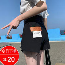 Black denim shorts womens summer thin loose slim waist 2021 New Tide ins Net red a hot pants