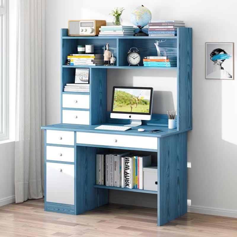 80cm long computer desk student desk bookshelf integrated table children study table small bedroom 90 desk