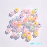 Аксессуар, прозрачные матовые аксессуары, акриловые бусы, бусины, серьги ручной работы, DIY, в цветочек