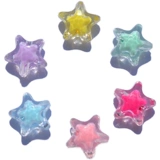 Ювелирные аксессуары «сделай сам», акриловые бусины со звездами, средние бусины, материал для ручного бисера, разноцветные бусины с пятиконечной звездой, 30 шт.