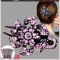 Pearl hairpin grip clip Medium childrens hair back of the head shower hairpin claw clip net red ponytail clip simple
