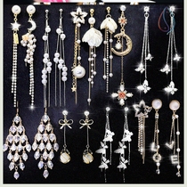 Retro earrings French retro purple fresh Korean cute small earrings~Girly temperament flower ear clip