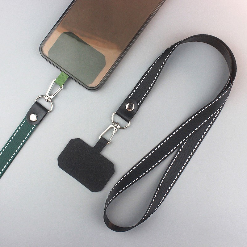 Messenger card mobile phone lanyard net red cartoon fixed back patch oblique strap mobile phone chain female mobile phone rope hanging neck length