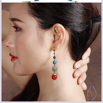 Ethnic style ear ornaments Yunnan 20212021 earrings Lijiang exotic chain