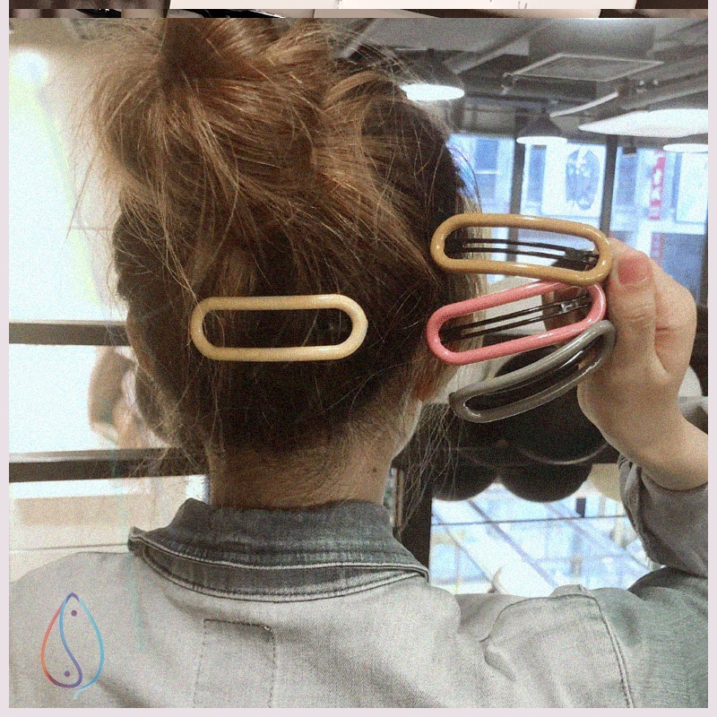 Metal hair clip Hair transition artifact female hair band short hair leave white hair cover long ocean party awkward period