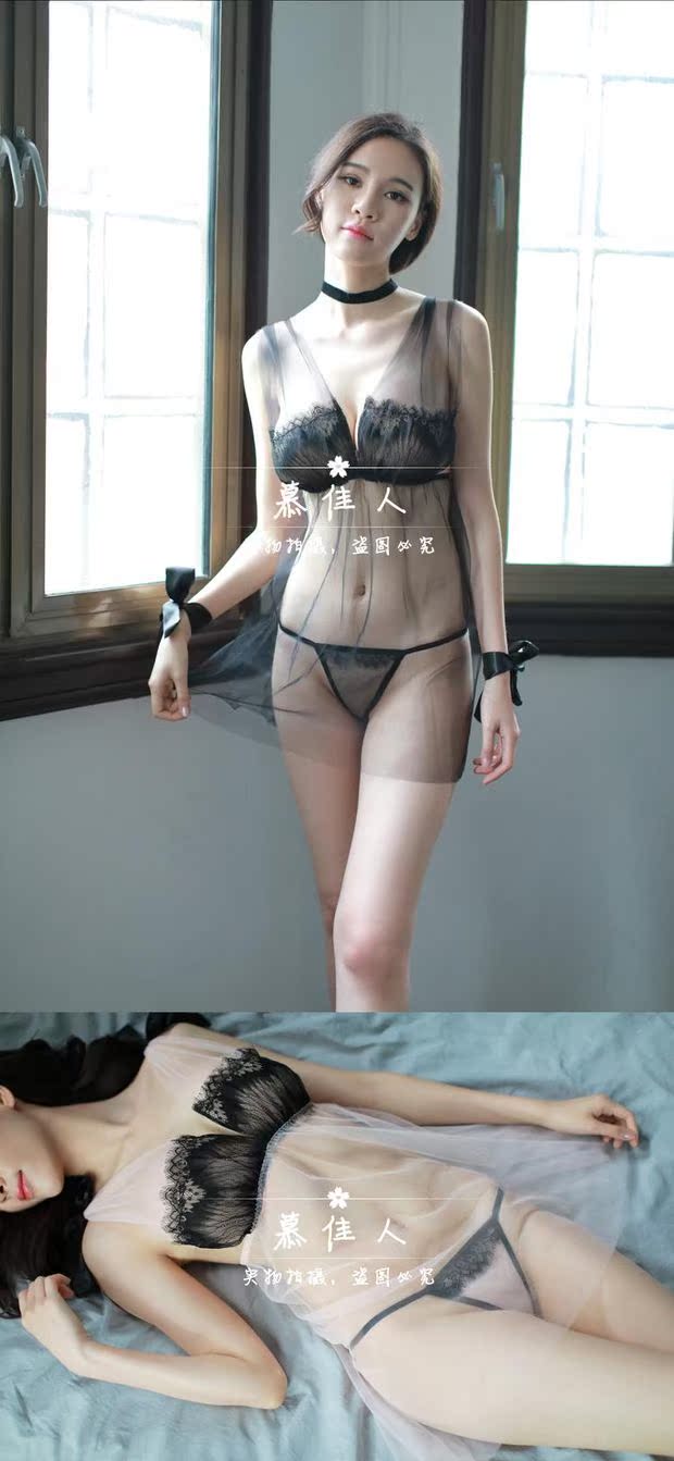 Sexy khiêu dâm quan điểm đồ lót ren dây áo ngủ ren phù hợp với công chúa đồng phục bộ đồ ngủ cám dỗ áo ngủ 2 dây