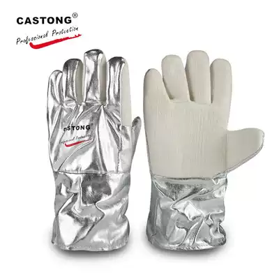 Caston high temperature insulation and anti-scalding gloves 300 anti-high temperature aluminum foil industrial durable protection