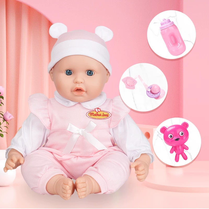 Doll, speaking realistic toy for dressing up from soft rubber