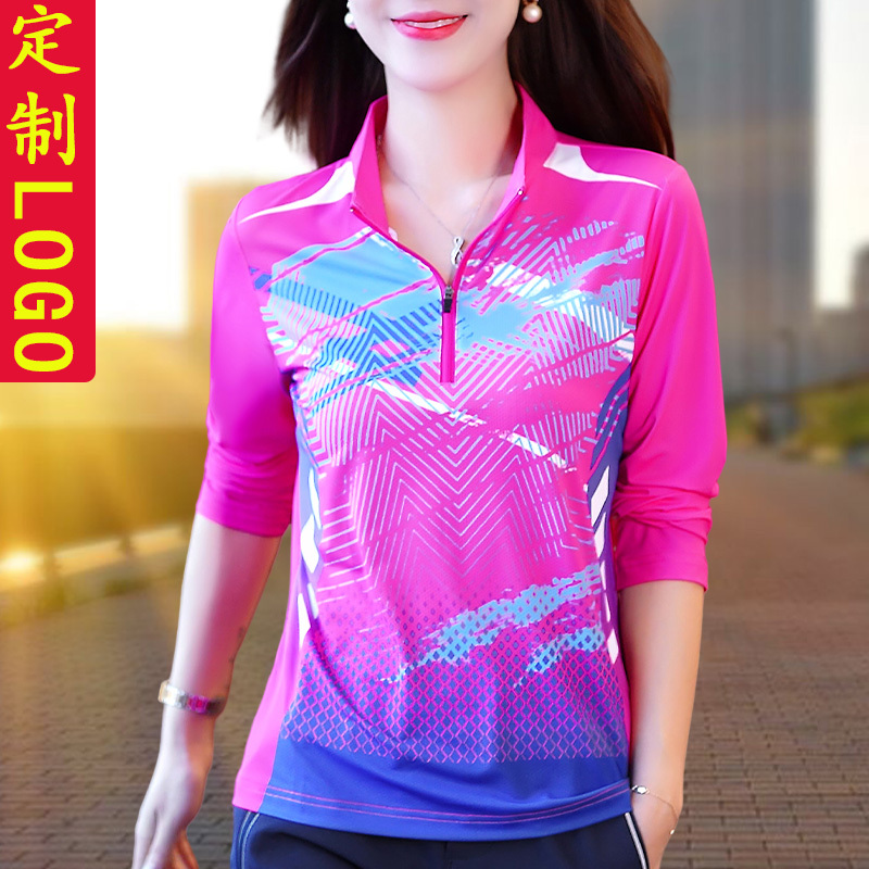 Outdoor Quick-Drying Clothing for Women, Long-Sleeved Summer Thin Table Tennis Fitness Running Top, Sports Mountaineering Clothing, Quick-Drying T-Shirt