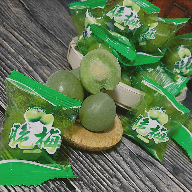 Crispy green plum independent small package crisp and refreshing plum green mouth plum extra sour candied fruit 500g bulk