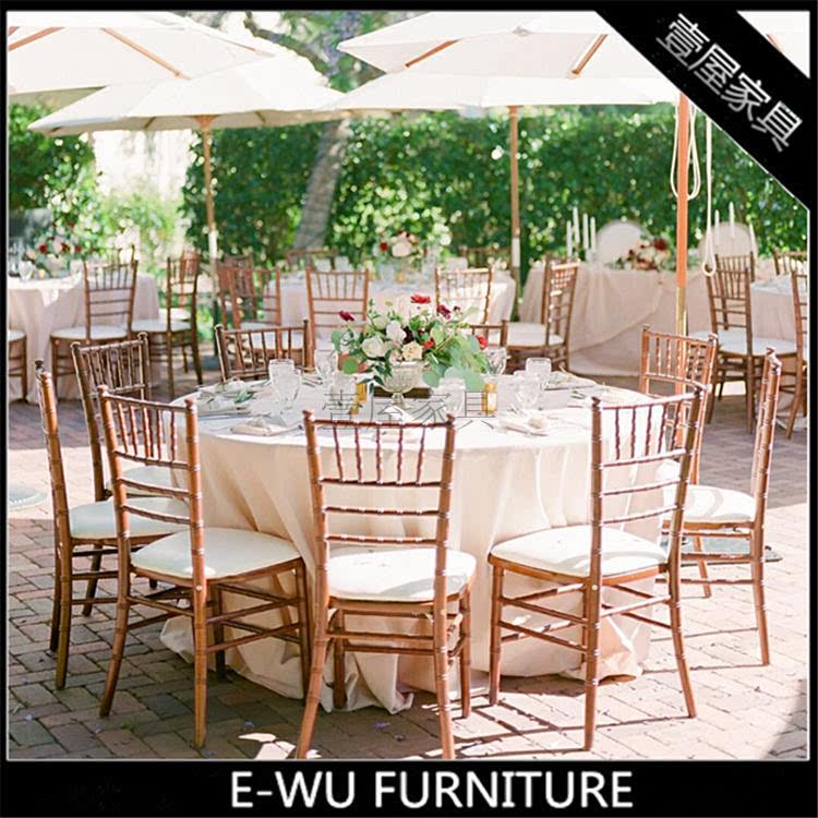 Solid Wood Bamboo Festival Chair Eu Style Vintage Fancy Dining Chair Hotel Banquets Upscale Bamboo Festival Chair Outdoor Wedding special chair