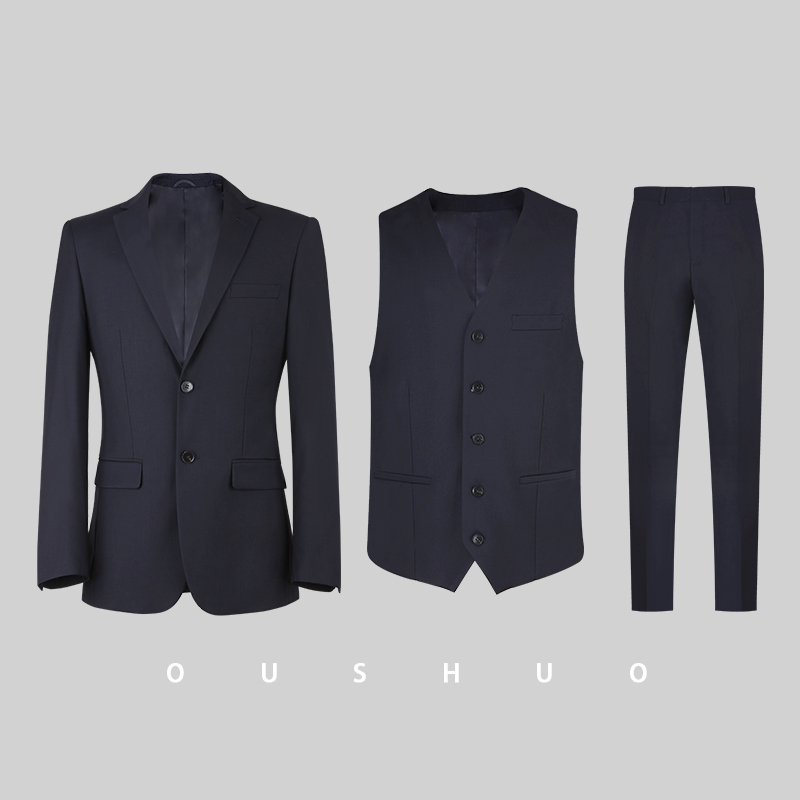 Suit phù hợp với nam giới phù hợp với ba mảnh bộ sửa chữa của Hàn Quốc phiên bản của doanh nghiệp chính thức mặc chuyên nghiệp mặc cho chú rể làm việc chiếc váy cưới