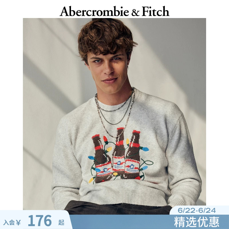 Af American-Style Comfortable Budweiser Beer Pattern Long-Sleeved Sweater Knitwear 25 Autumn and Winter Men's Clothing 120-5211 Af American-Style Comfortable Budweiser Beer Pattern Long-Sleeved Sweater Knitwear 25 Autumn and Winter Men's Clothing 120-5211