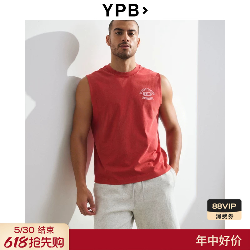 Af's Ypb American-Style Fitness Pattern Sleeveless Vest Sports T-Shirt Top 26 Summer Men's Clothing 118-6090