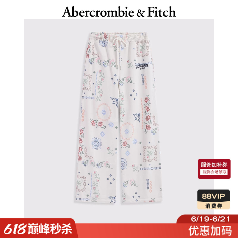 Af American Classic Logo Fashion Fleece Wide-Leg Sports Sweatpants Long Pants 26 Spring/Summer Women's Clothing 147-6057