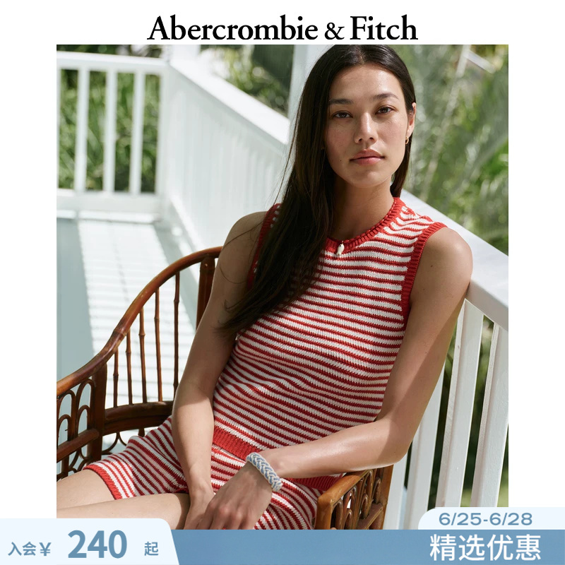 Af American Retro Red Striped Textured Sleeveless Knitted Vest Top 26 Summer Women's Clothing 150-6127 Af American Retro Red Striped Textured Sleeveless Knitted Vest Top 26 Summer Women's Clothing 150-6127